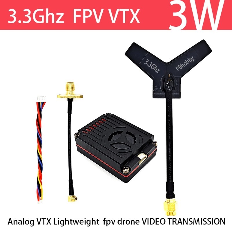3.3GHz FPV VTX/VRX  3W Analog  - đánh giá và giá Fpv Drone Transmitter