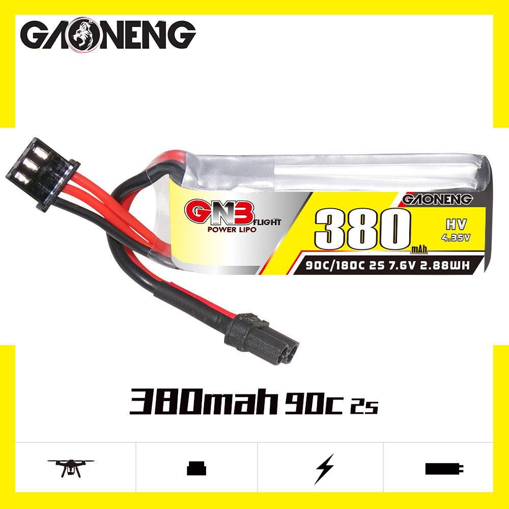 GNB 2S 7.6V 380mAh 90C/180C Li - đánh giá và giá Fpv Drone Battery