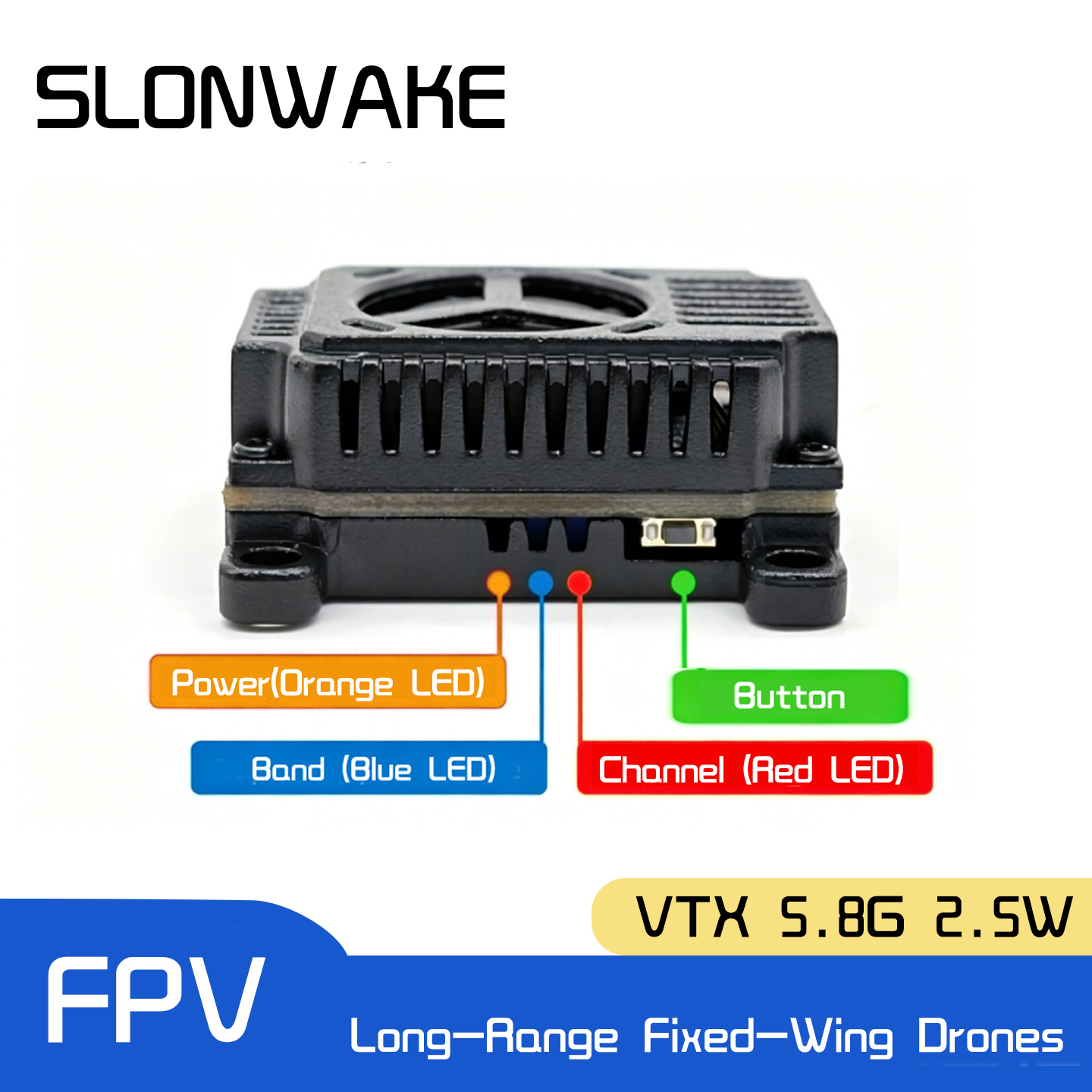 SLONWAKE 5.8G 48CH FPV Transmi - đánh giá và giá Fpv Drone Frame