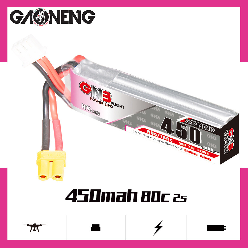 GNB LiPo Battery HV 2S 7.6V 45 - đánh giá và giá Fpv Drone Battery