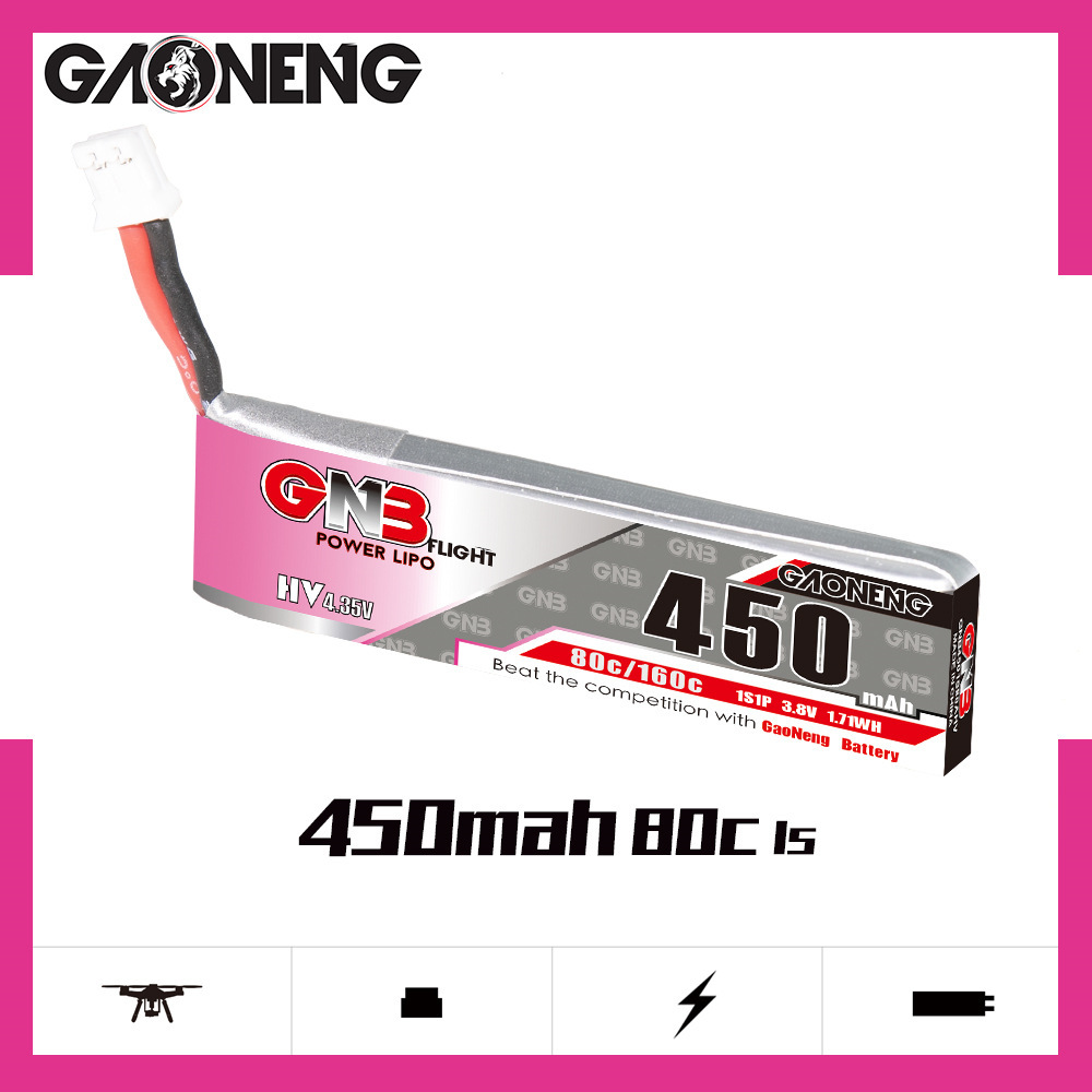 GNB HV 1S 3.8V 450mAh 80C/160C - đánh giá và giá Fpv Drone Battery