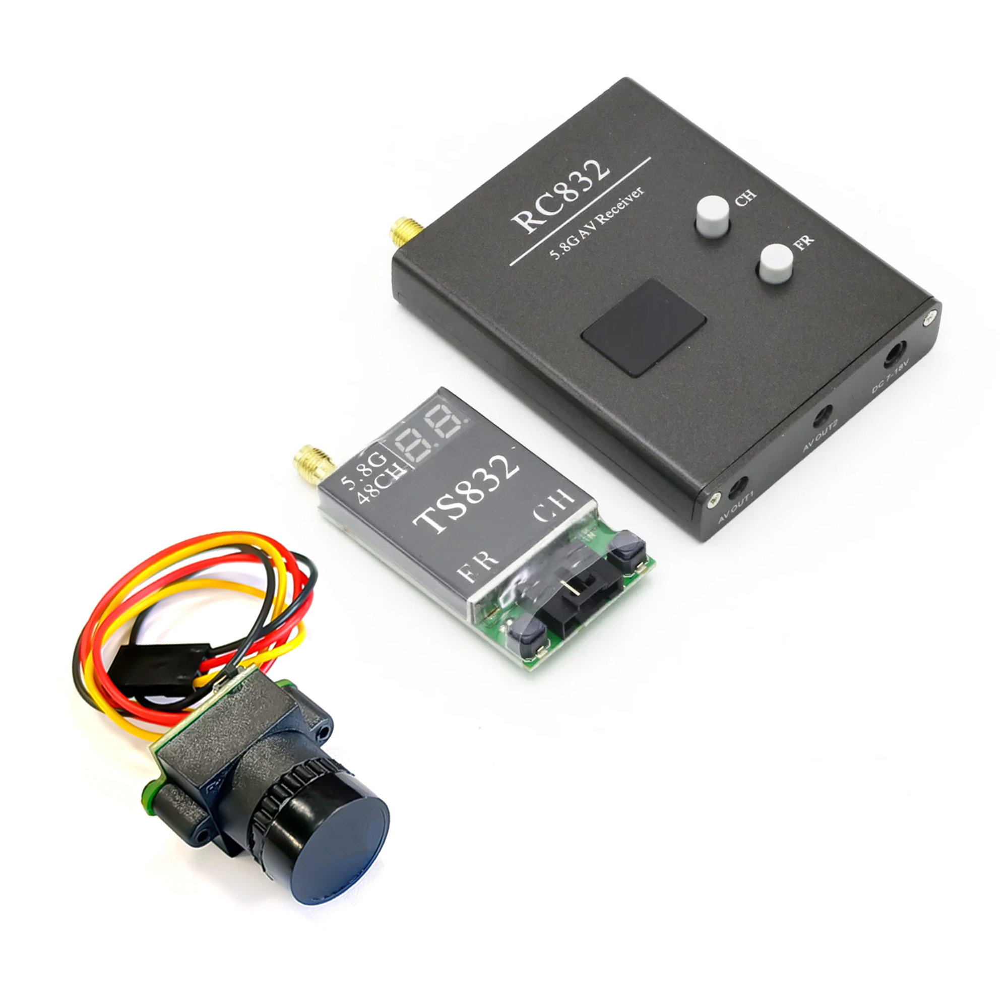 TS832 Receiver +RC832 +1000TVL - đánh giá và giá Fpv Drone Antenna